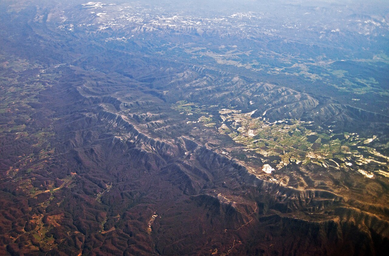 Tennessee scenery from air