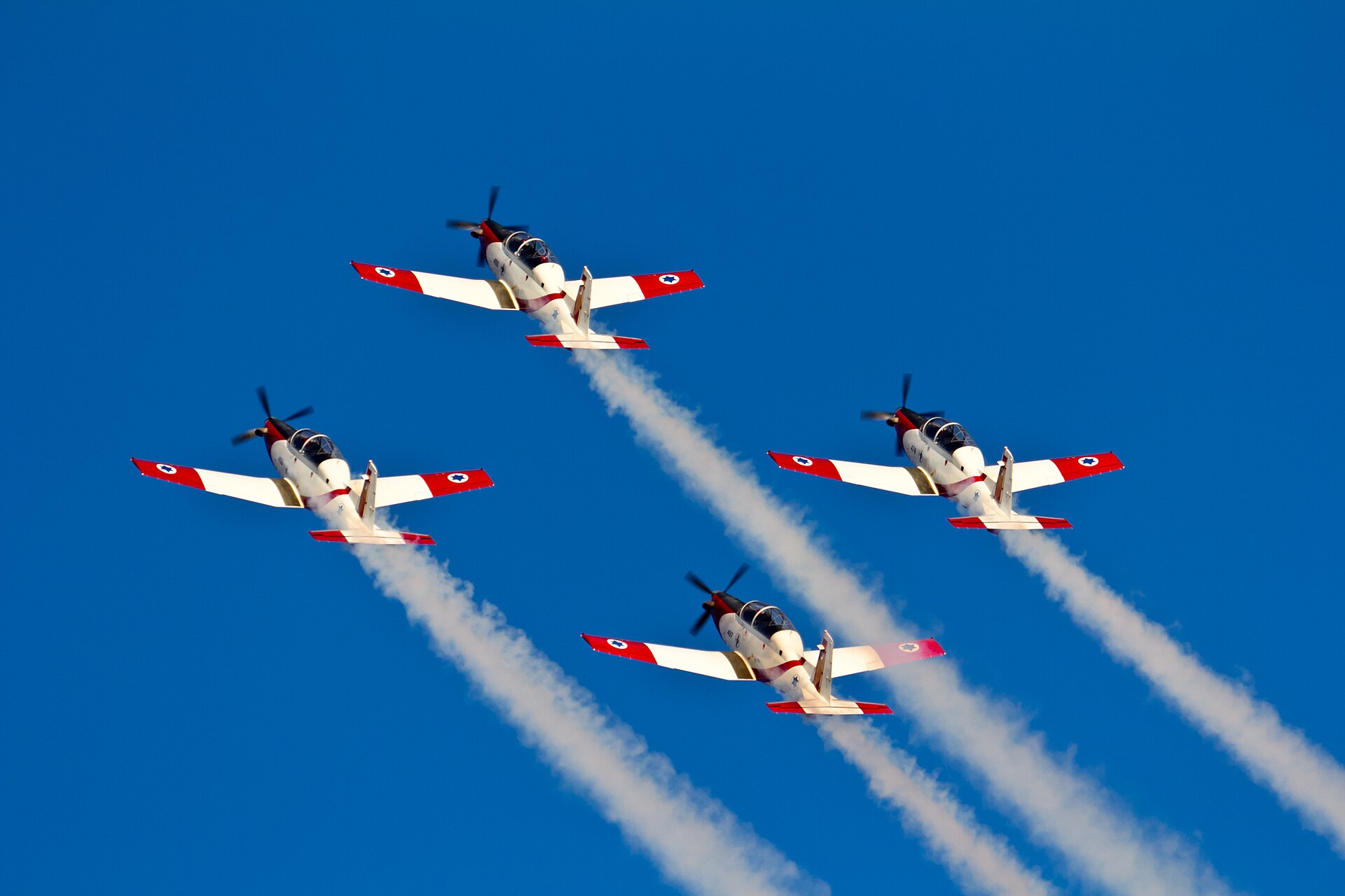 Aircraft at an air show