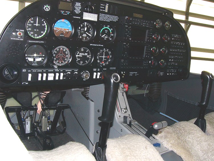 Pilot in cockpit