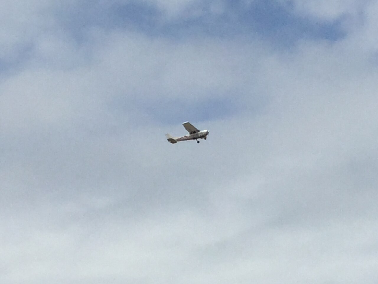 Light aircraft in flight